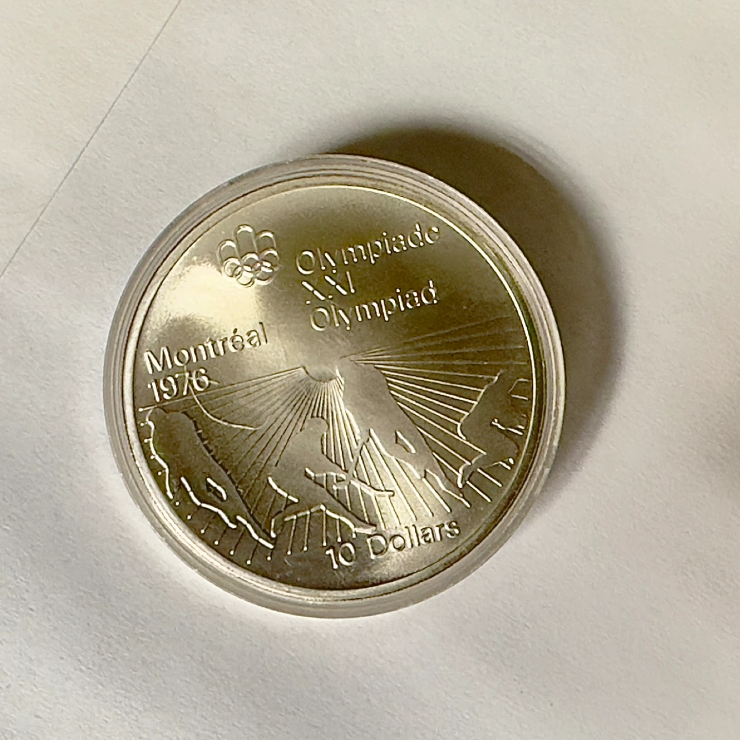 1976 1.44 OZ Silver Montreal Olympics $10 - .925 Silver Coin