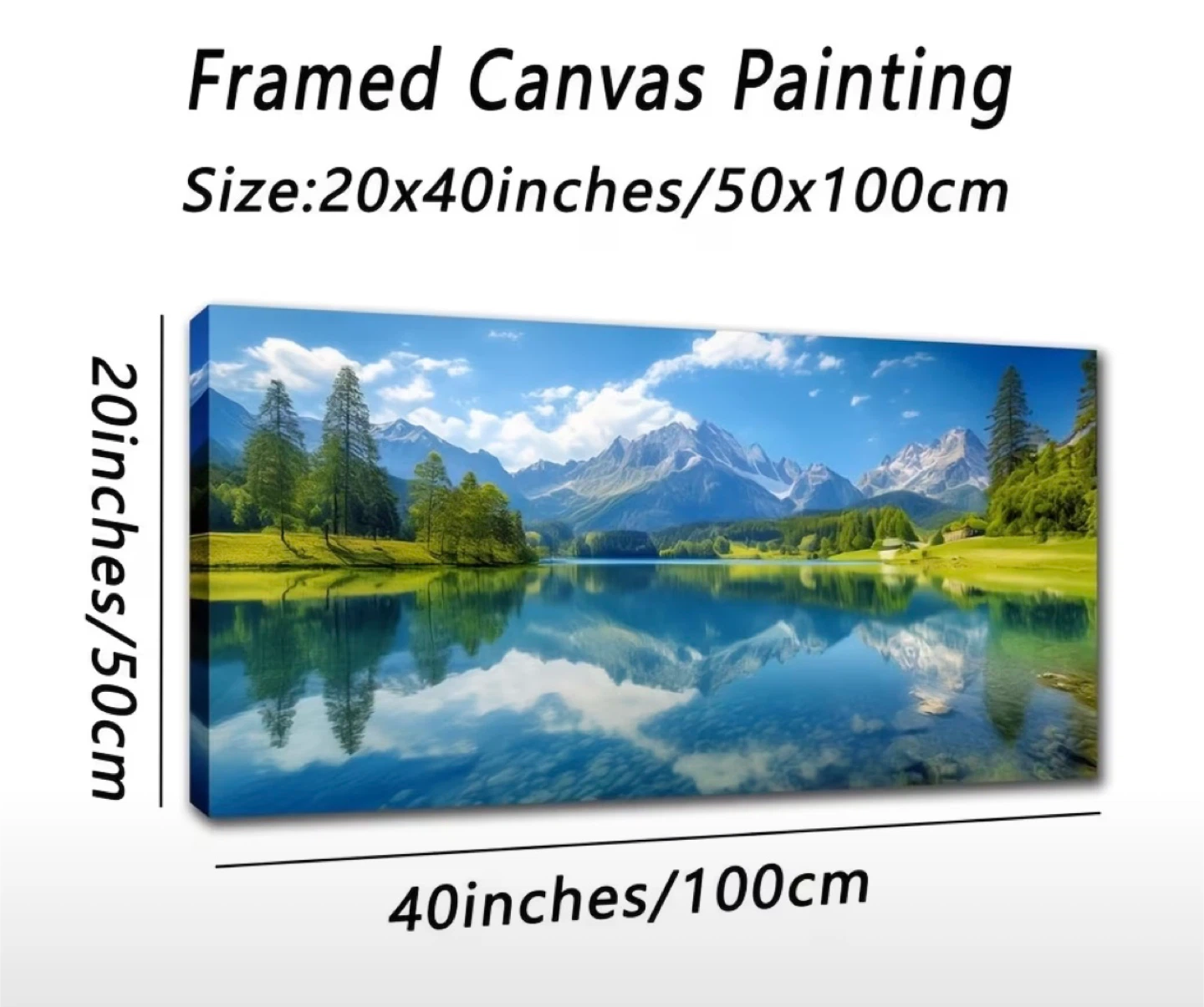 Framed Canvas Painting 20x40 inches - photo 3