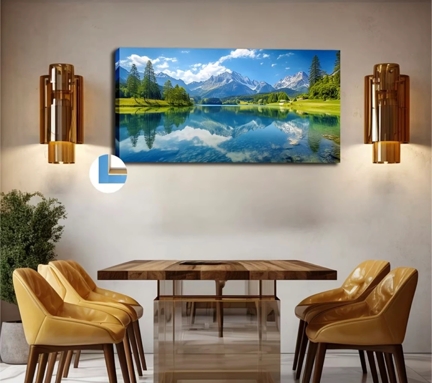Framed Canvas Painting 20x40 inches - photo 4