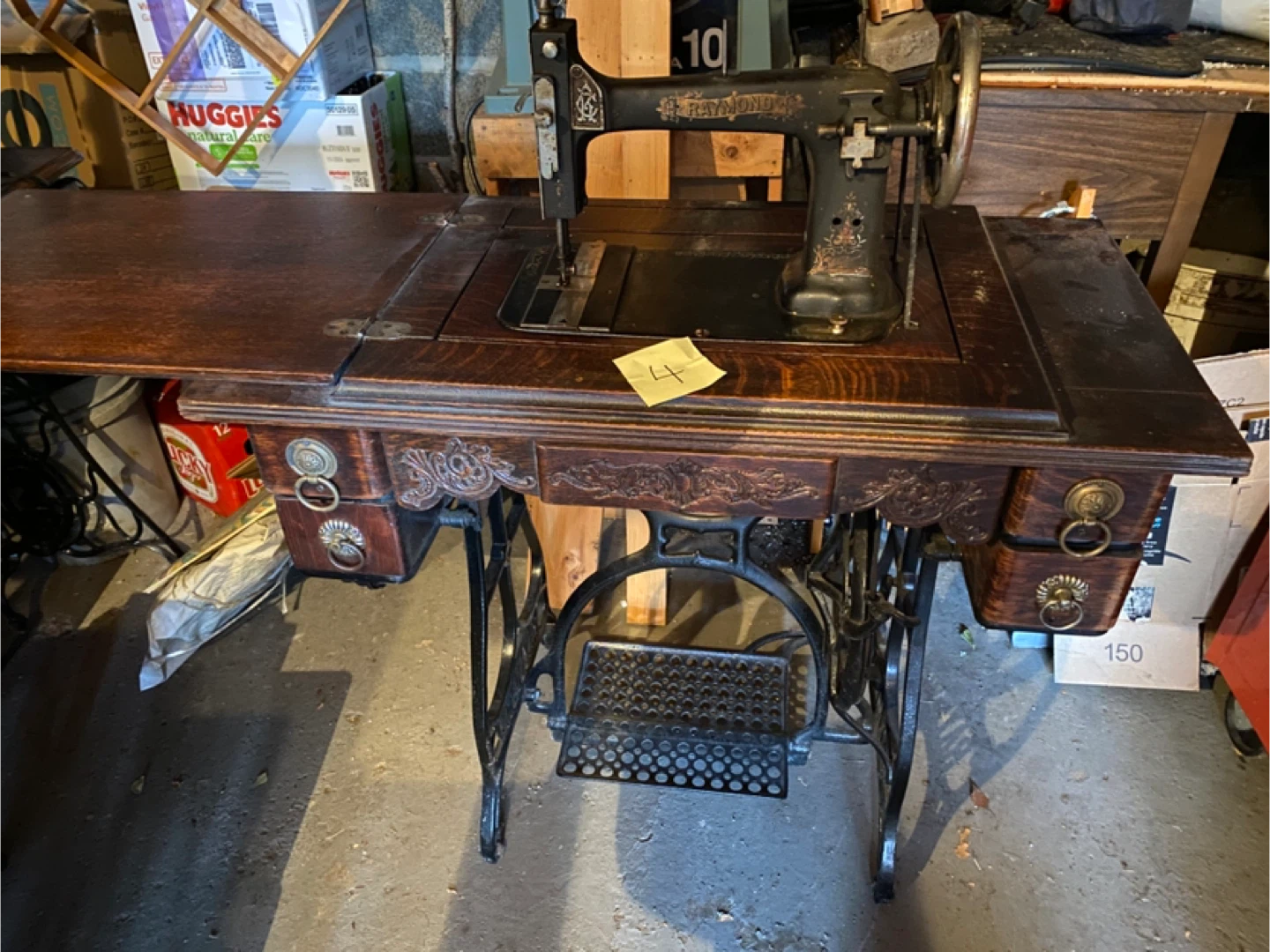 Antique Raymond Sewing Machine - photo 3