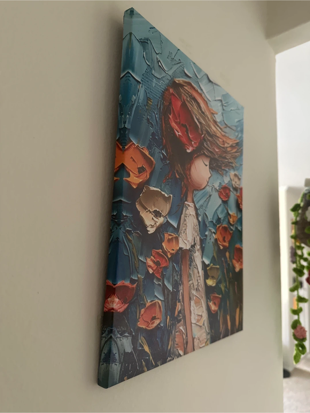 Girl with Flower Oil Painting - photo 2