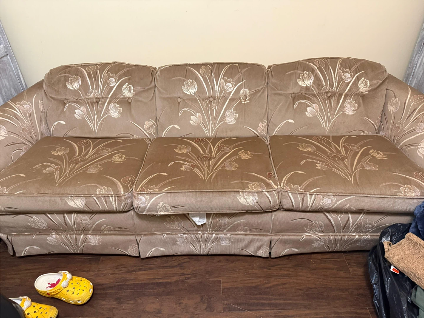 Floral Patterned Three-Seat Sofa