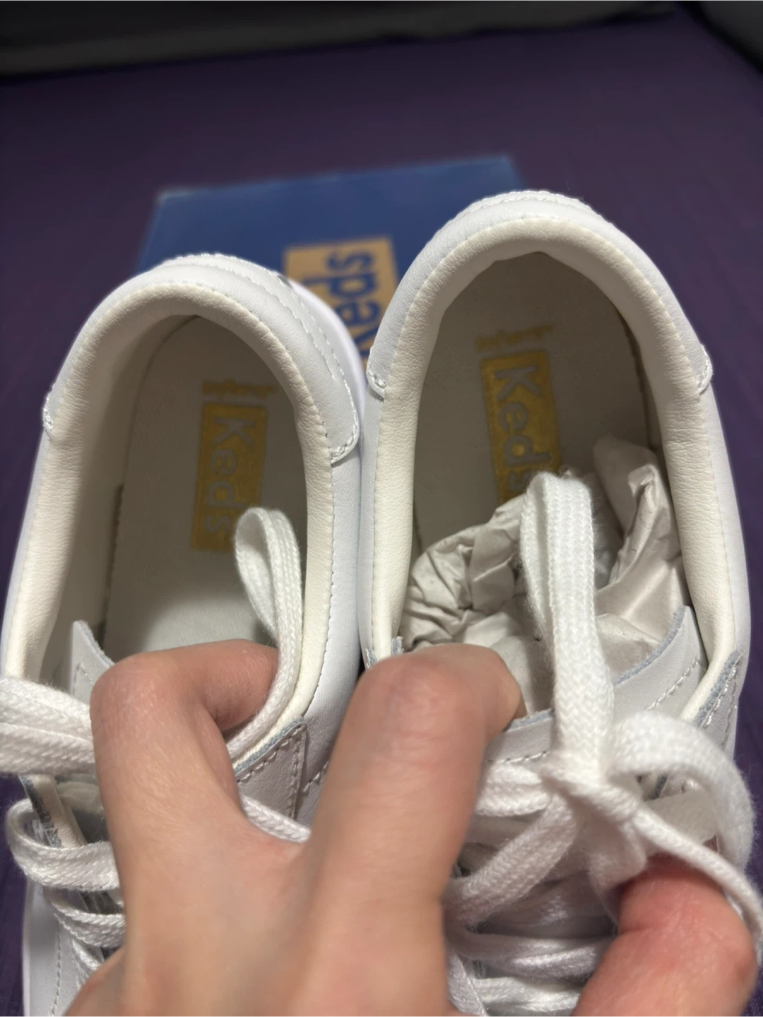Keds Ace Leather White Sneakers - Size 5.5 - photo 4