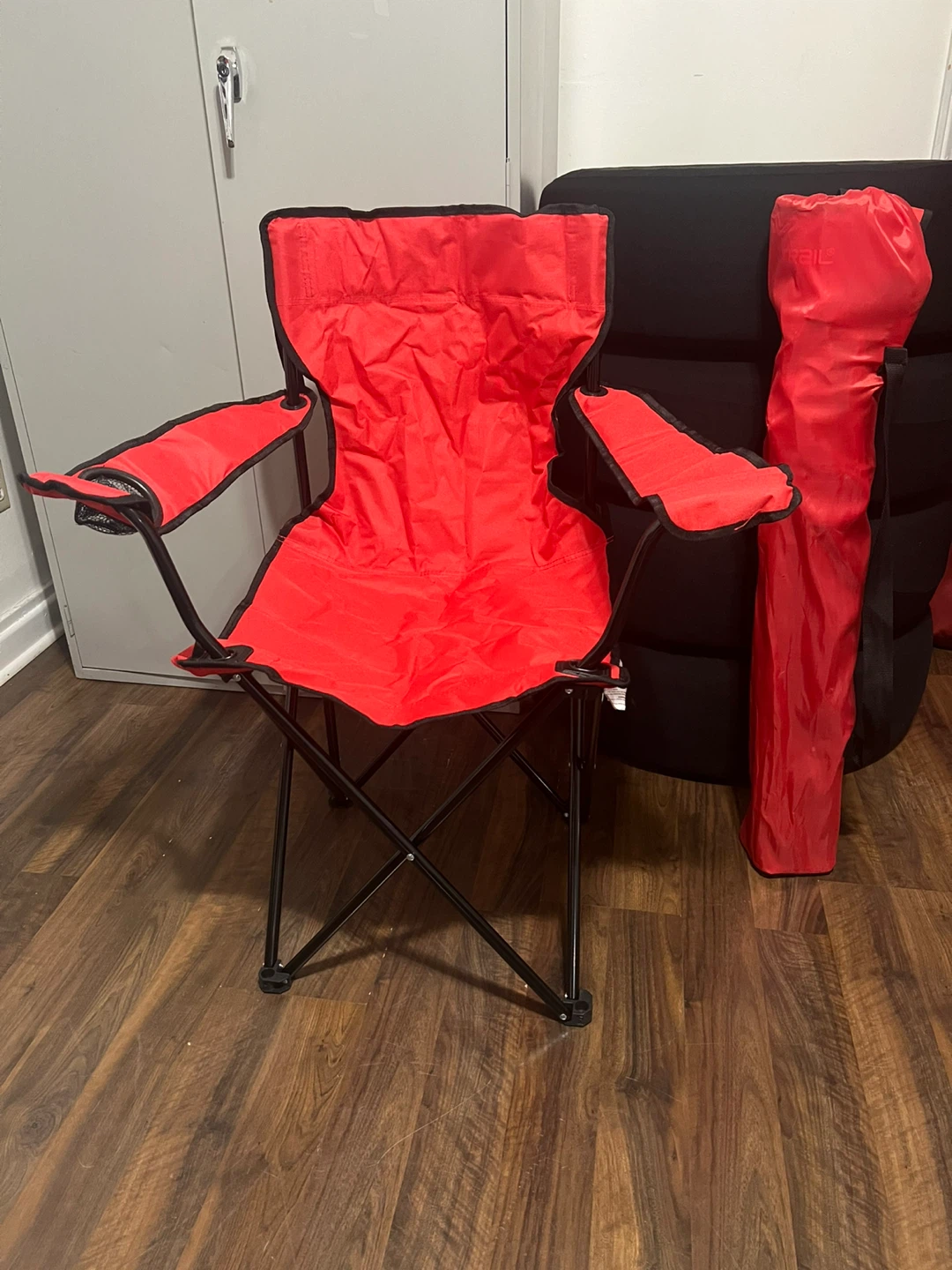 Red Folding Camping Chair with Carry Bag - New
