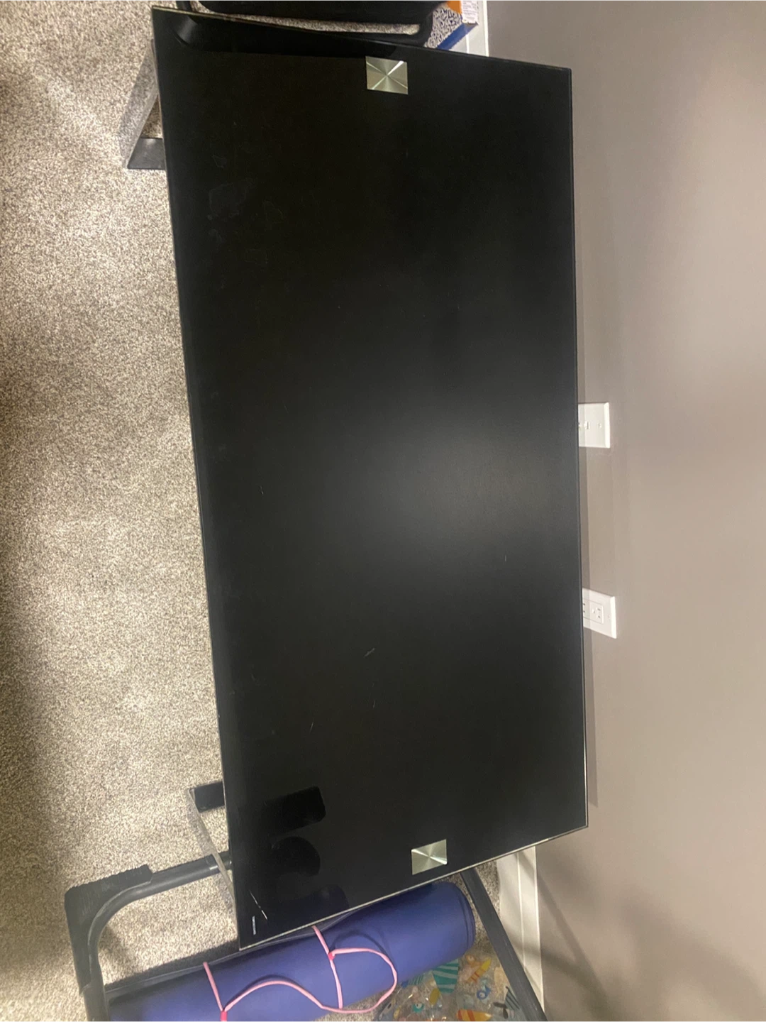 Black Glass Top Coffee Table