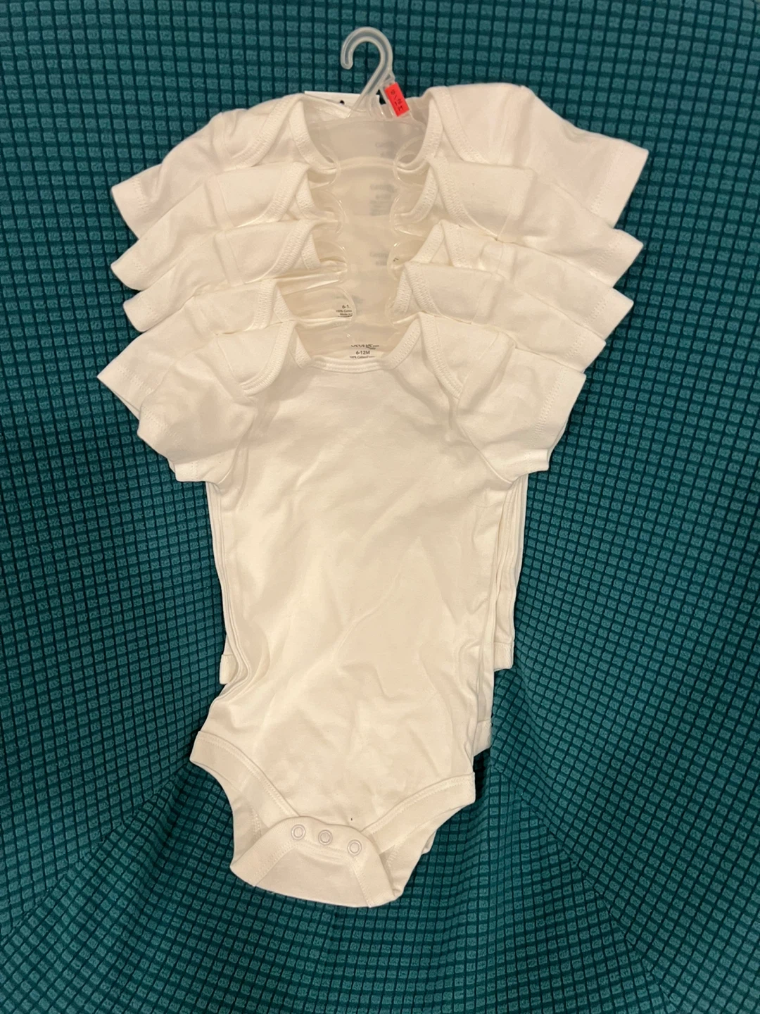 George’s White Baby Onesies, 6-12 Months