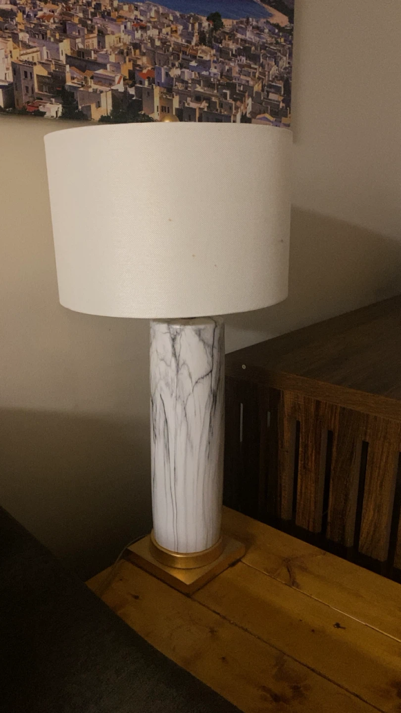 Marble & Gold Accent Table Lamp