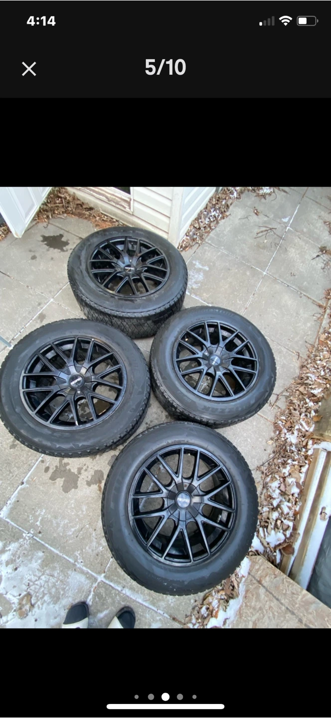 Set of Black Rims and Winter Tires - photo 4