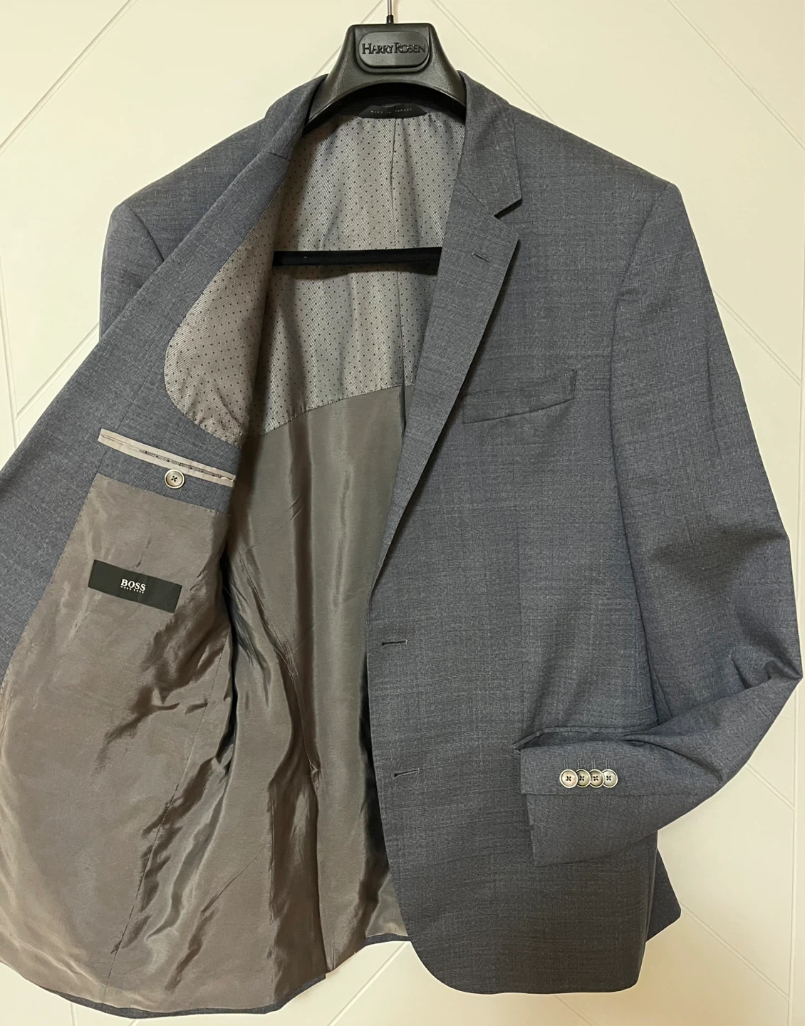 Harry Rosen Boss Grey Blazer Men Size 42