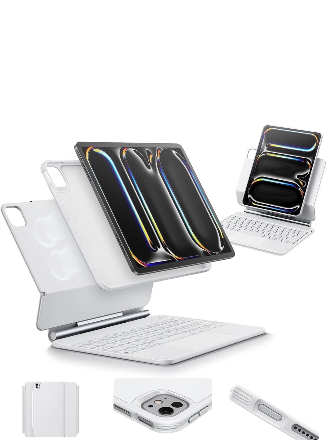 ESR Magnetic Keyboard Case 360 White for iPad Pro 11" - photo 5