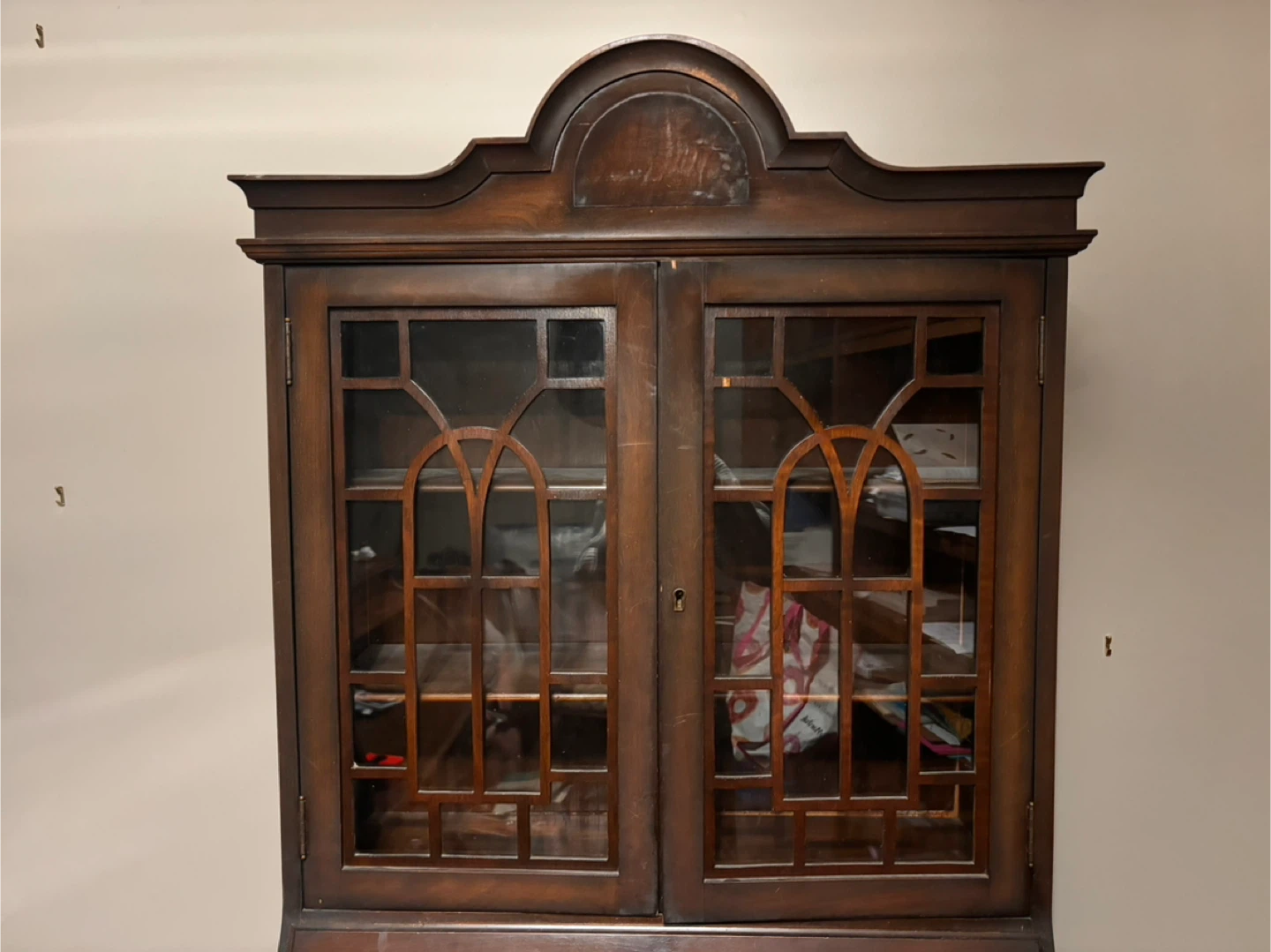 Vintage Secretary Desk & Display Cabinet Set - photo 4