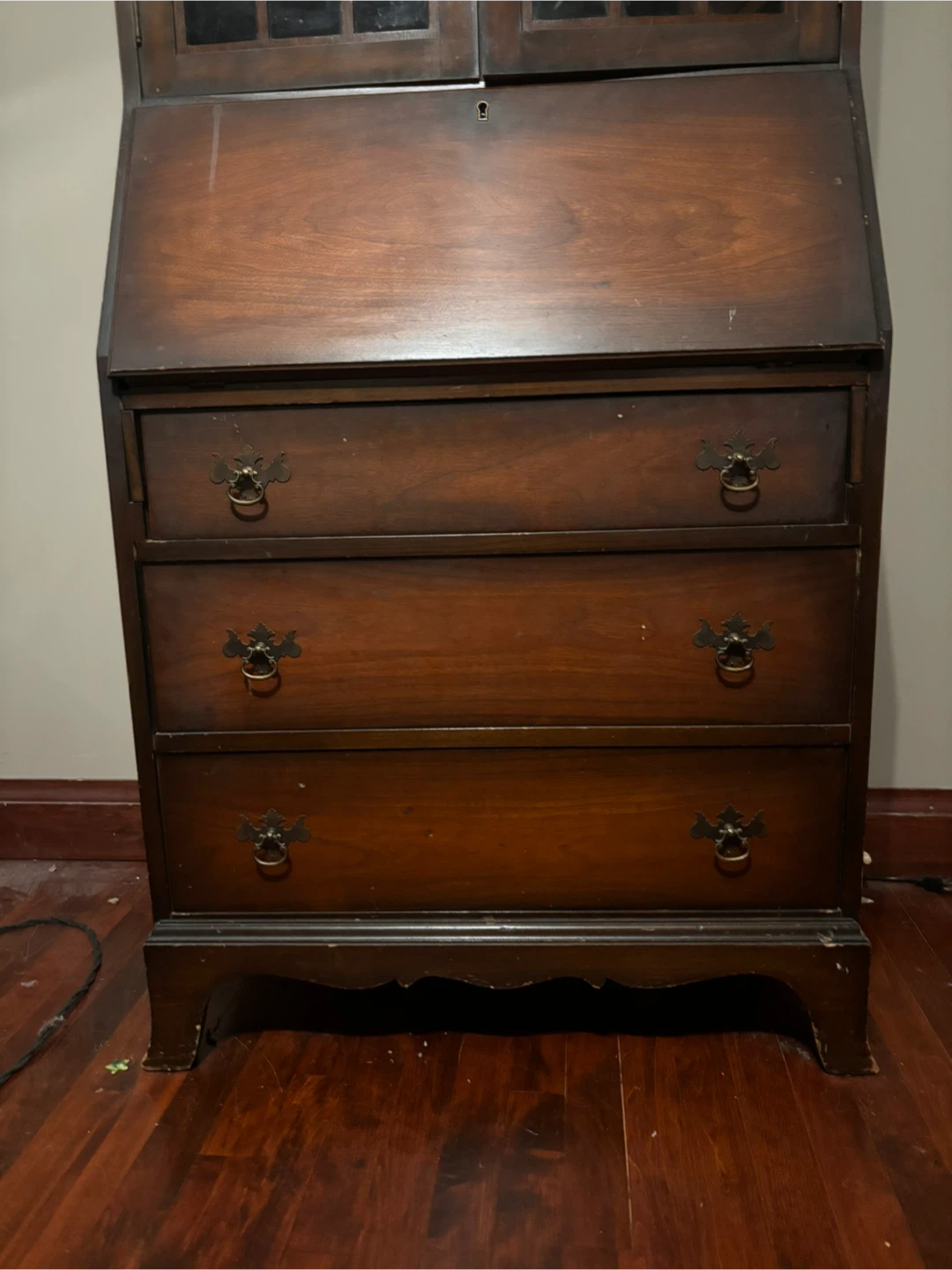 Vintage Secretary Desk & Display Cabinet Set - photo 5