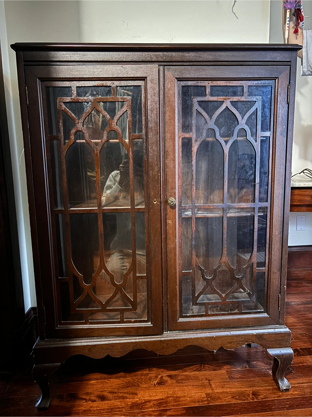 Vintage Secretary Desk & Display Cabinet Set