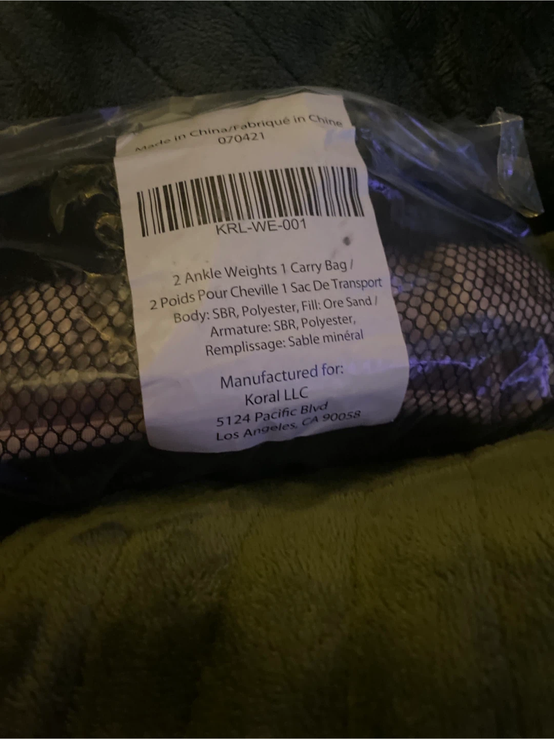 NEW Koral ankle weights 1lb each - photo 2