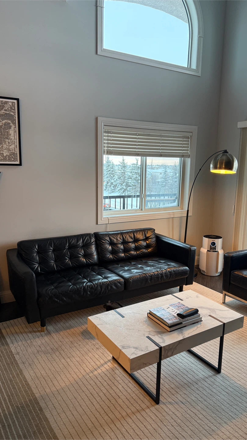 IKEA MORABO Leather Sofa – Black - photo 4