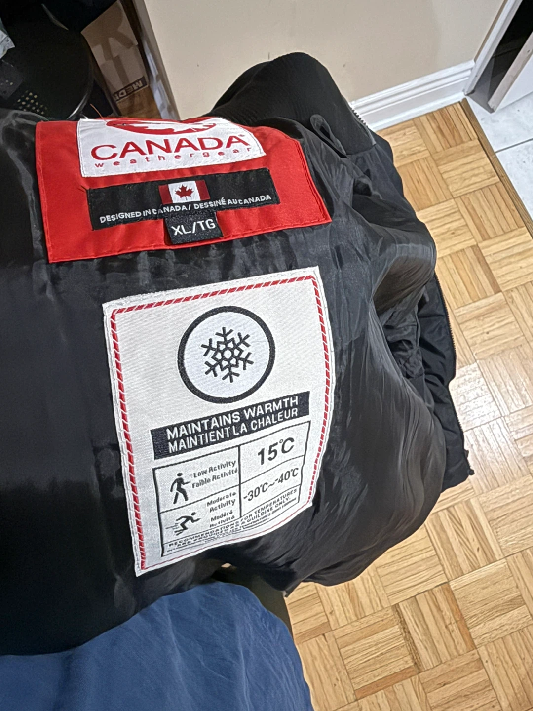 Canada Weathergear Black Puffer Jacket XL
