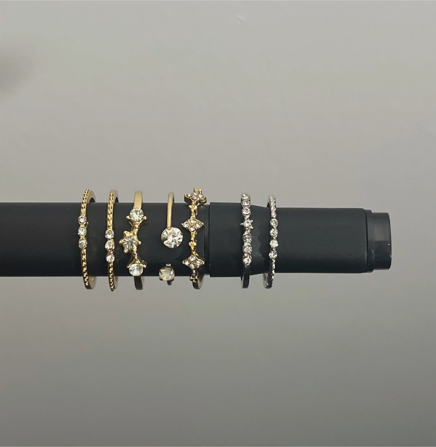 New Assorted Rhinestone Rings - Gold & Silver Tones