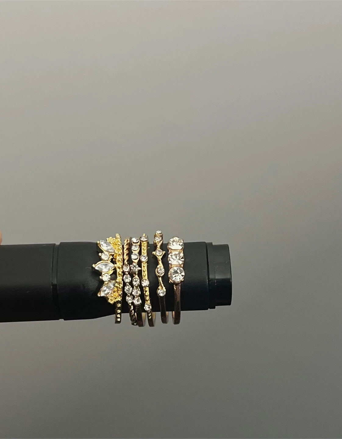 New Assorted Rhinestone Rings - Gold & Silver Tones - photo 2