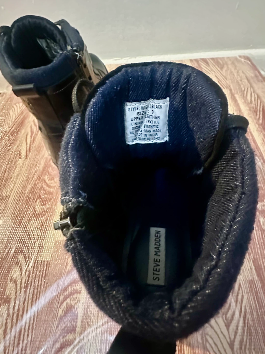 Steve Madden Black Leather Boots - Size 9 - photo 4