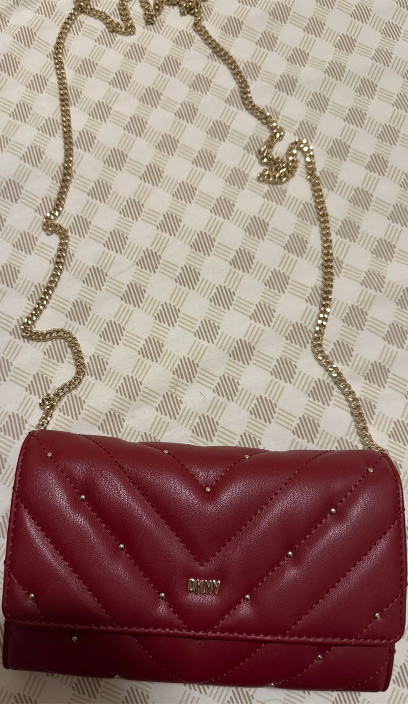 DKNY Red Chain Wallet Bag - photo 2