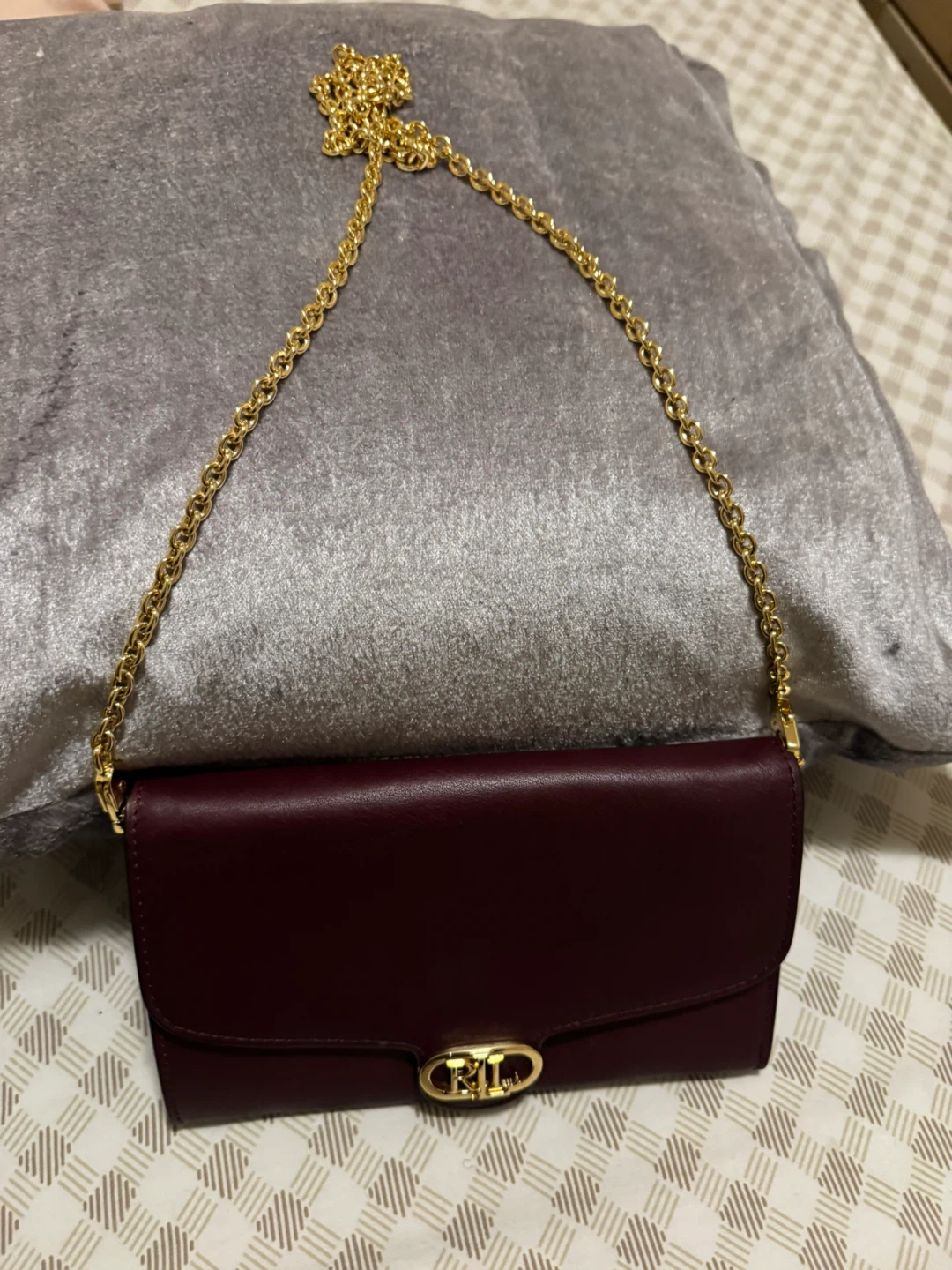 Ralph Lauren Burgundy Chain Wallet