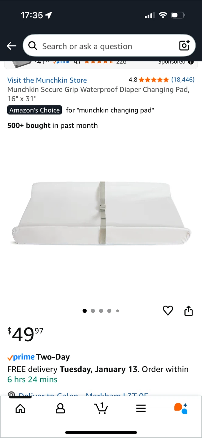 Munchkin Secure Grip Waterproof Diaper Changing Pad 🧡 - photo 3