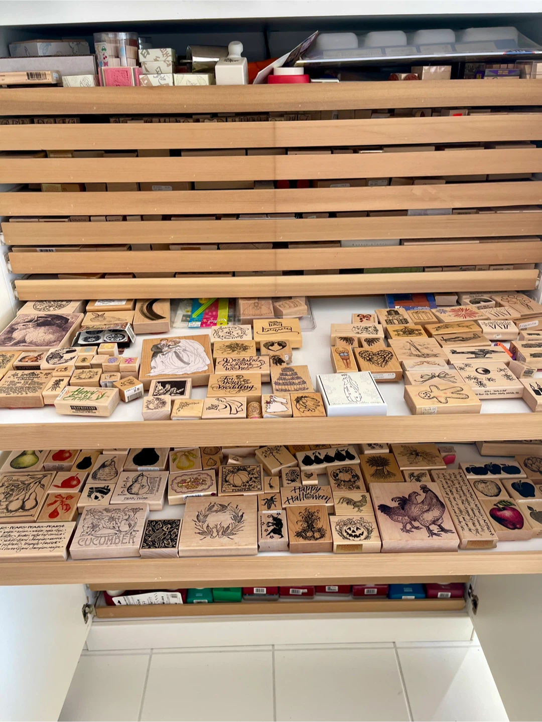 Wood Mounted Rubber Stamps Collection