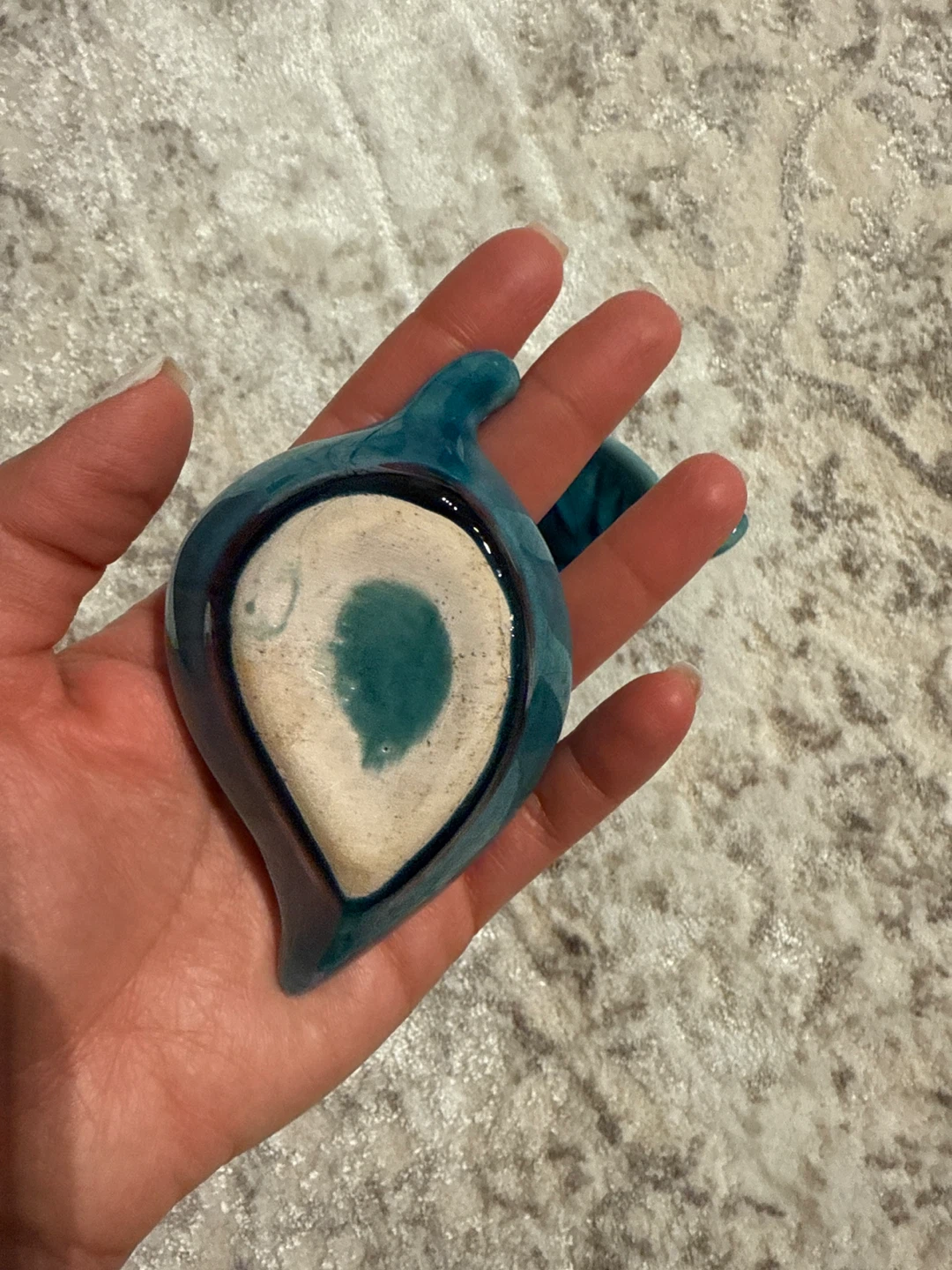 Teal Ceramic Leaf Dishes - photo 3