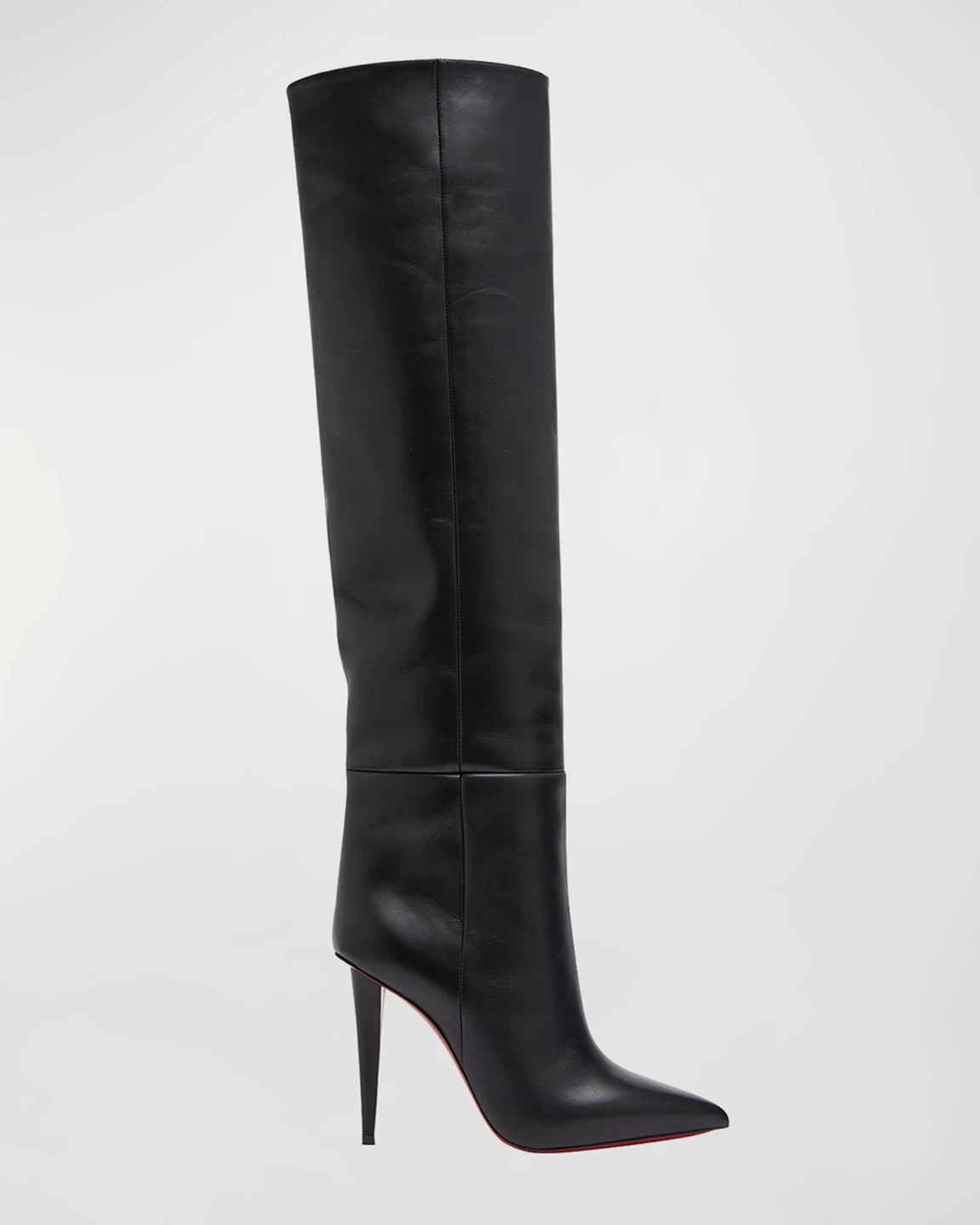 Christian Louboutin Astrilarge 100 Black Leather Boots 38.5