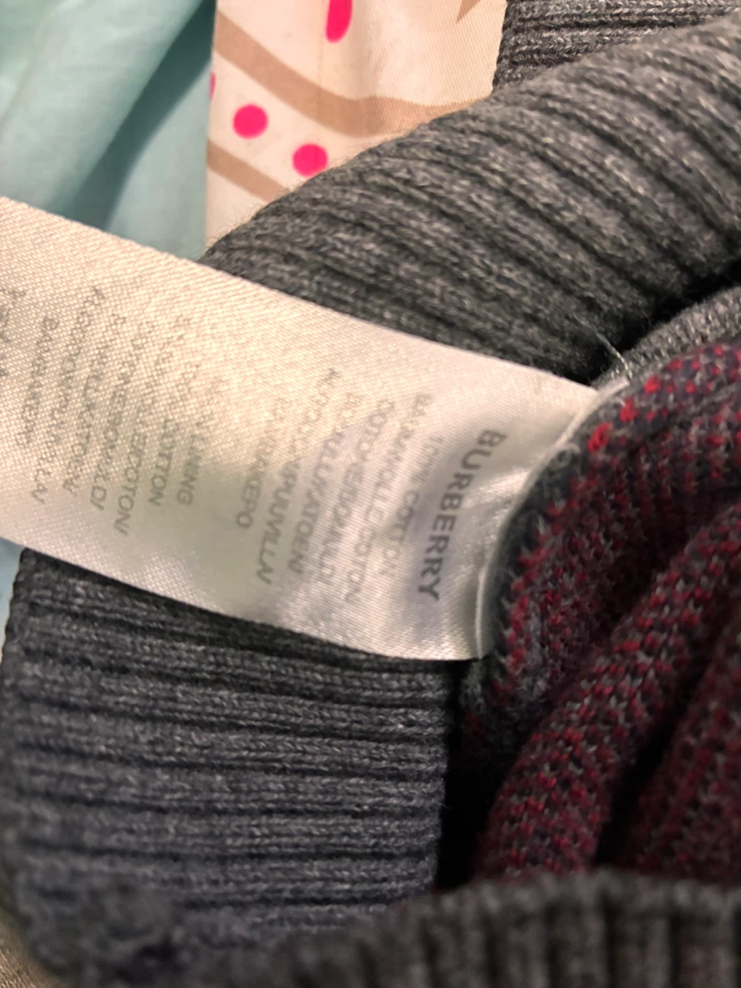Burberry London Grey Cotton Sweater - Size M - photo 4
