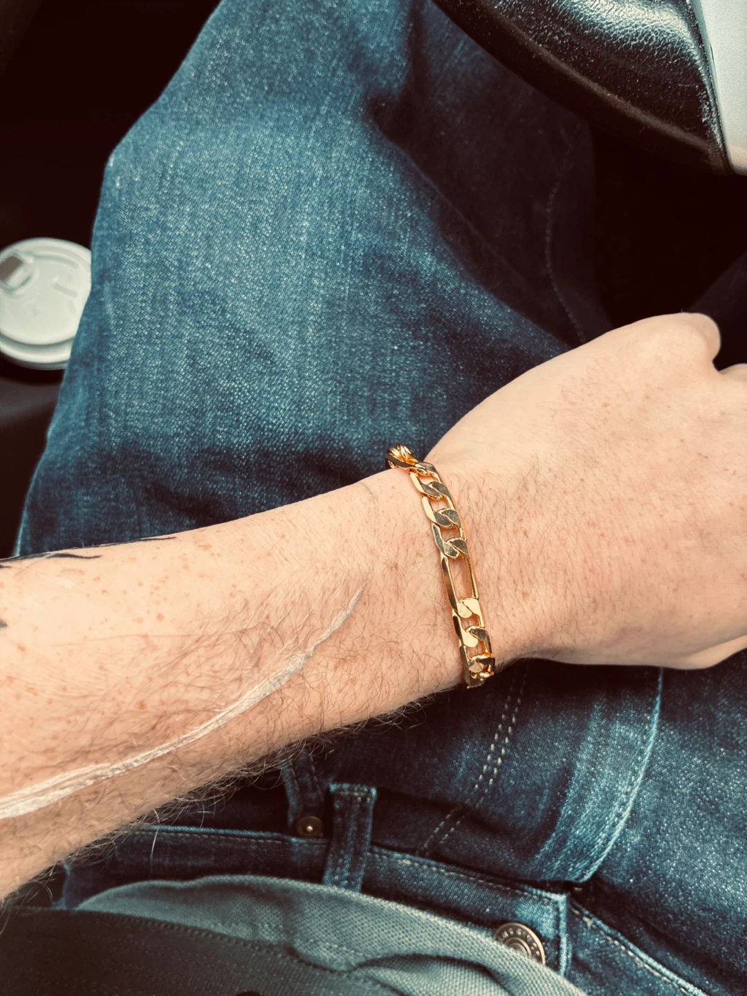 18k Gold Figaro Chain/18k gold chain(2)