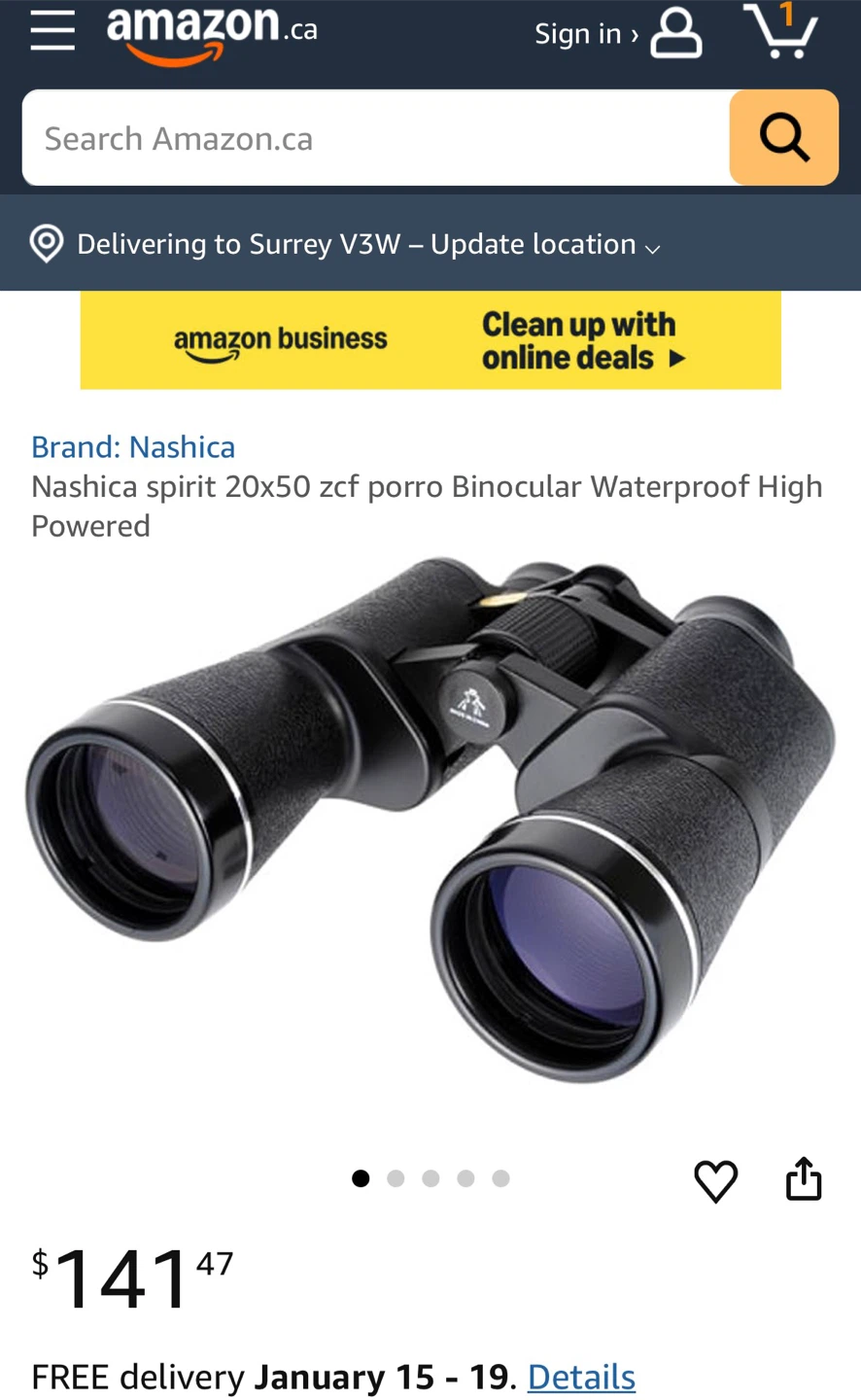 Nashica Spirit 20x50 ZCF Binoculars