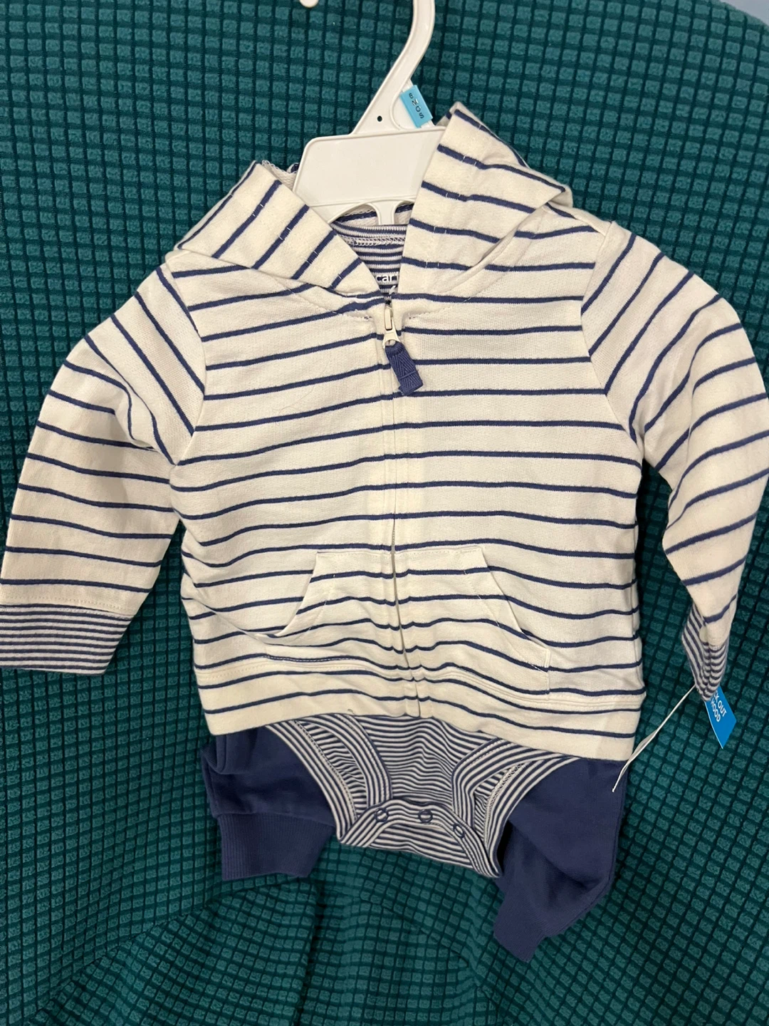 Carter's Striped Hoodie Bodysuit - NEW