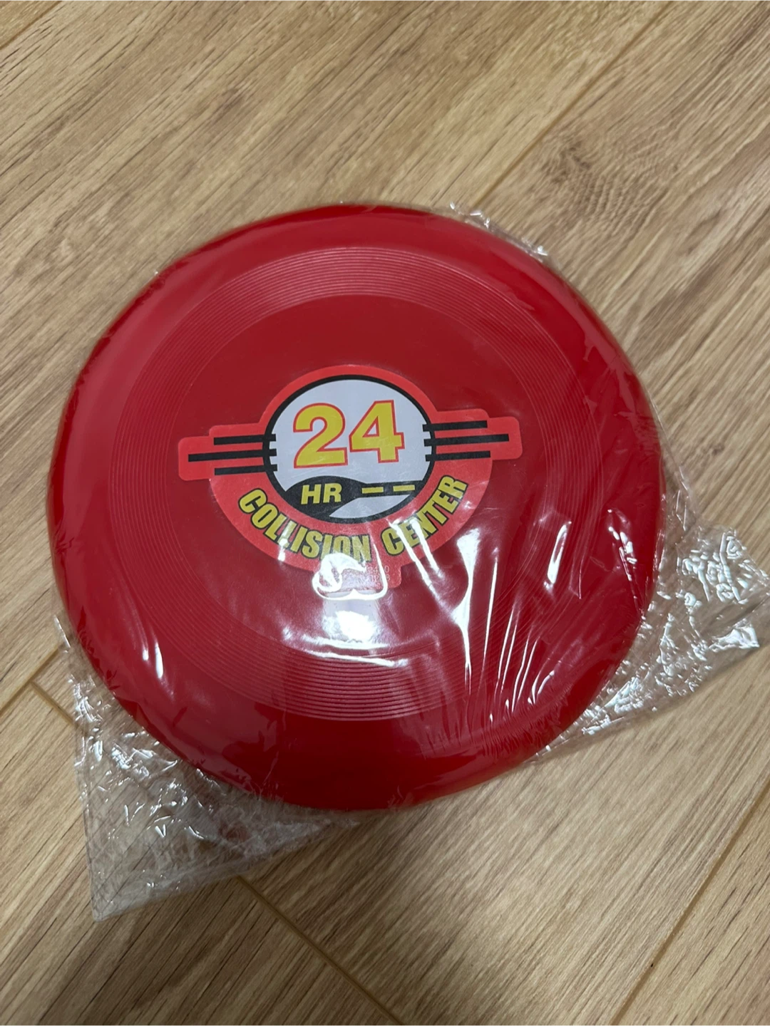 Red 24 HR Collision Center Frisbee