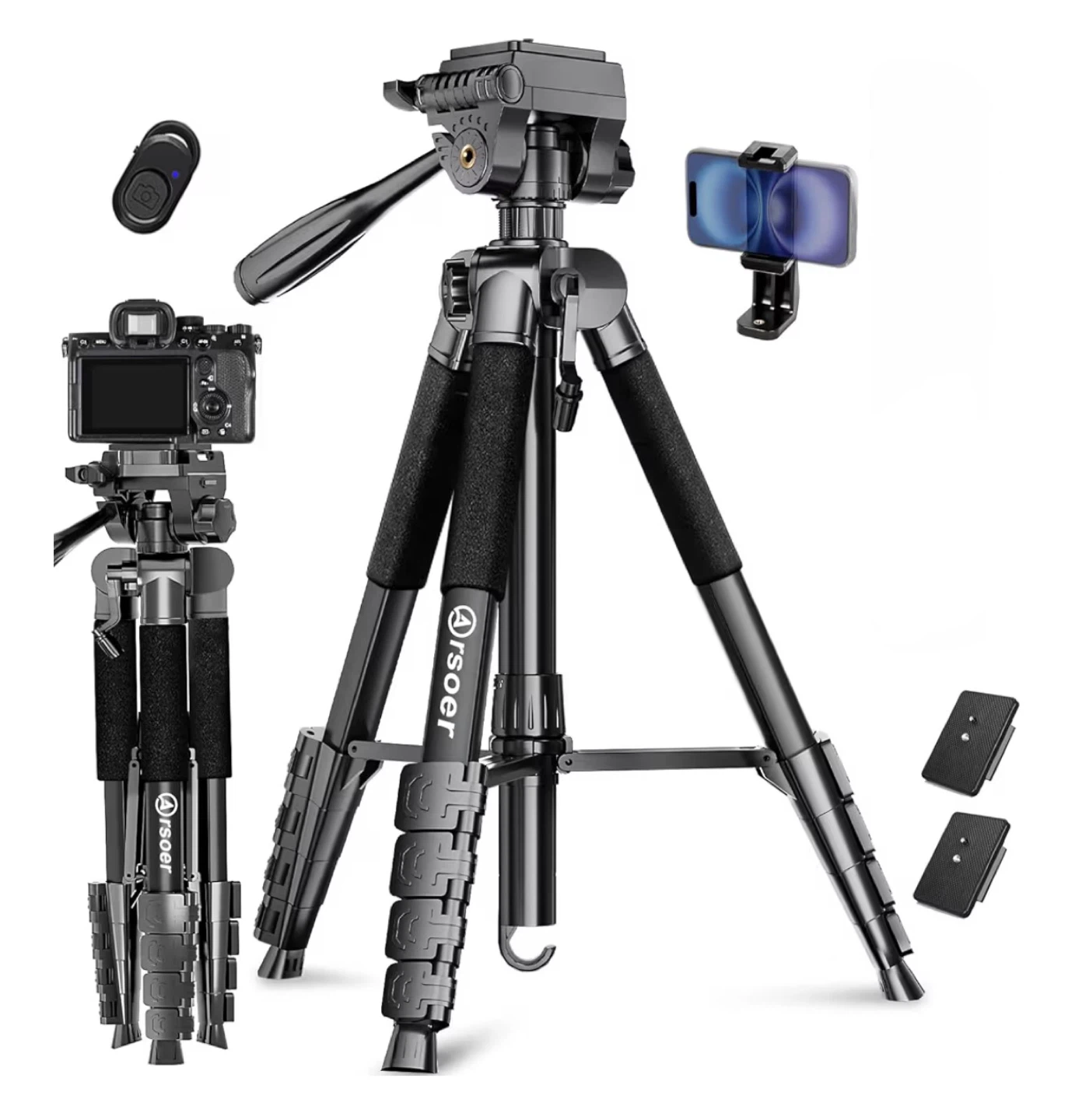 Arsoer 69 inch Camera Tripod