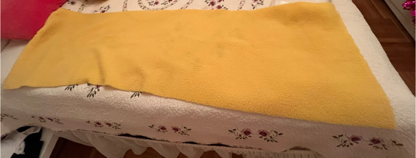 Yellow Fleece premium Fabric Piece - photo 3