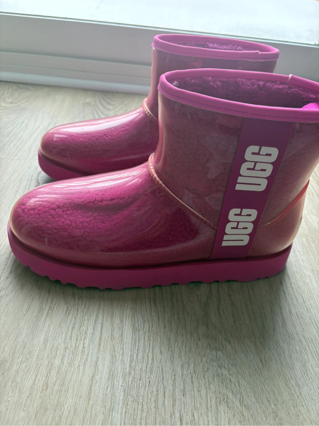 Ugg Pink Clear Boots size 9