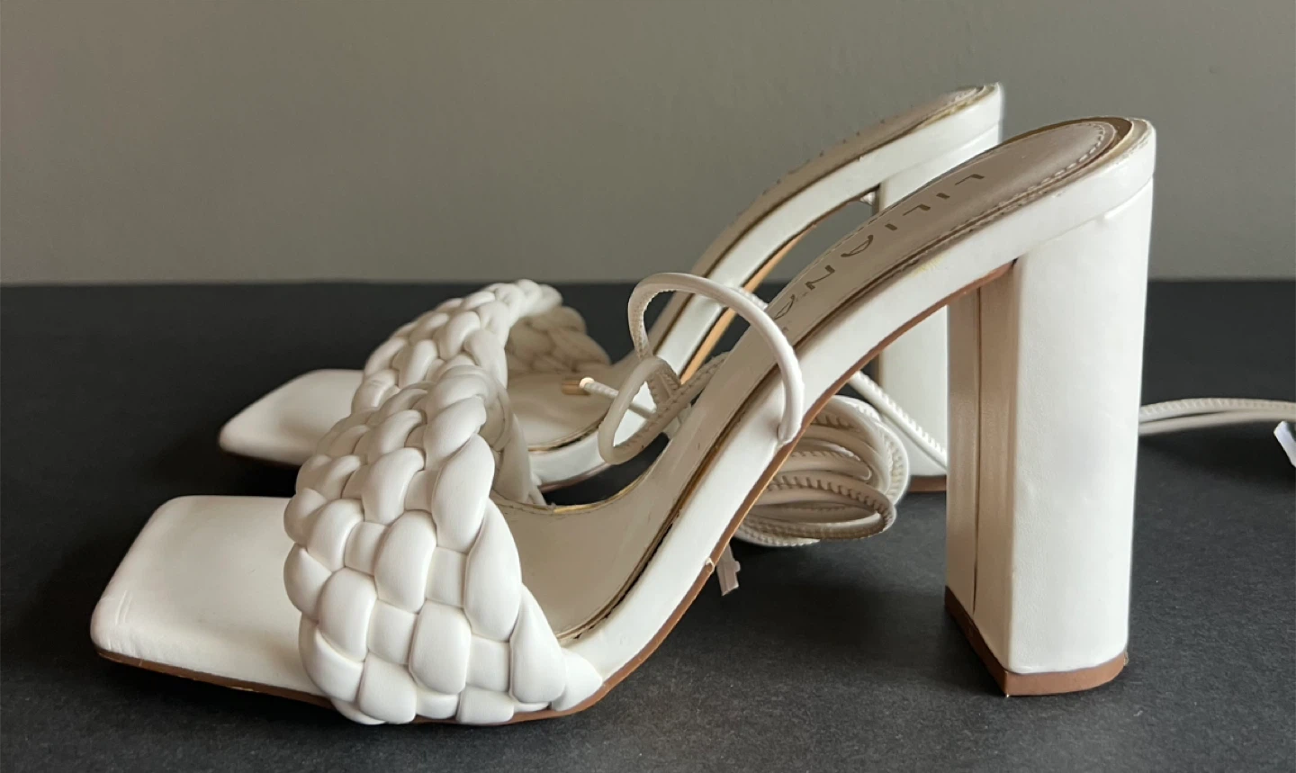 Liliana White Braided Heels 🧡