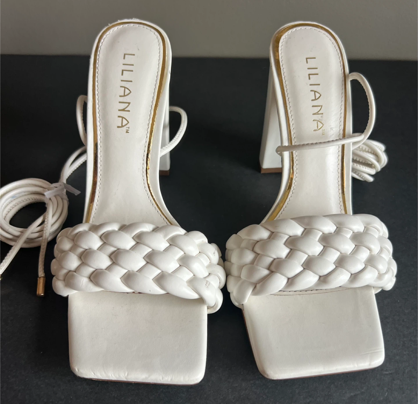 Liliana White Braided Heels 🧡 - photo 2