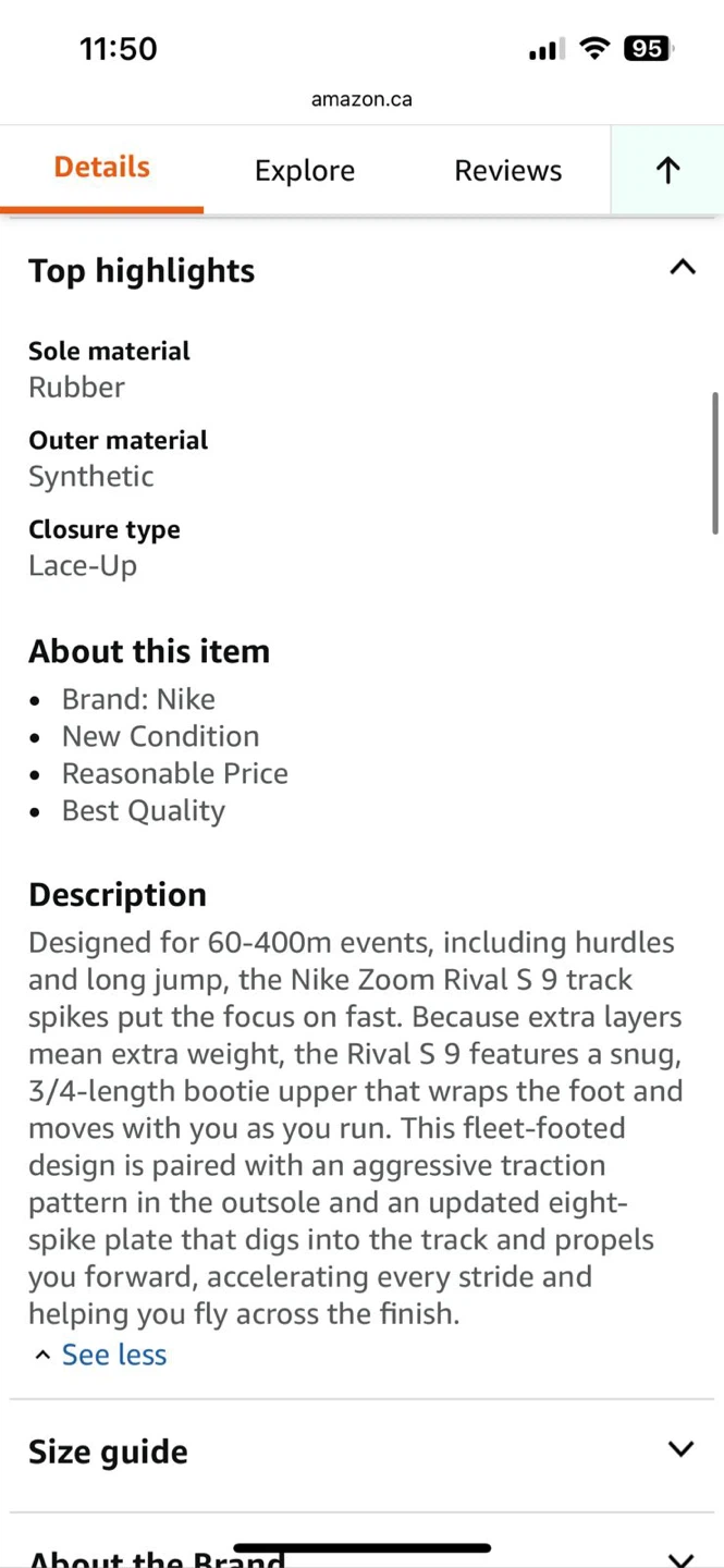 Nike Zoom Rival S 9 Track Spikes US 9 - photo 4