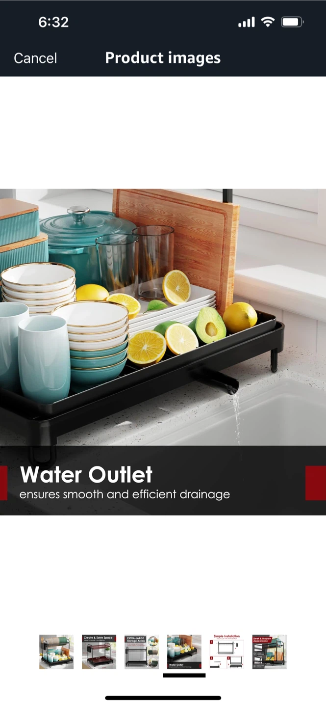 NEW-2 Tier Black Stainless Steel Dish Drying Rack - photo 2