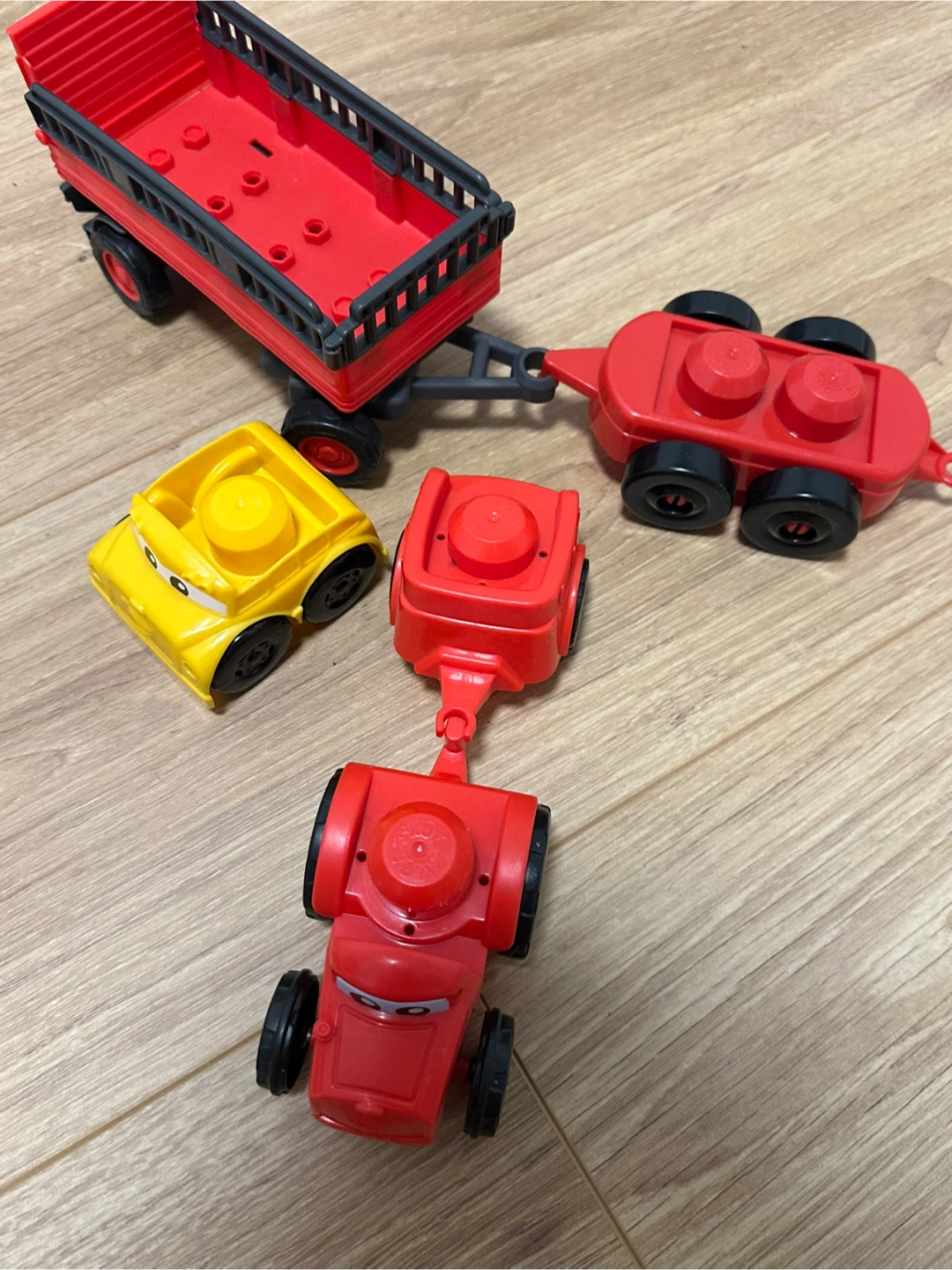 Toy Cars and Trailer Set