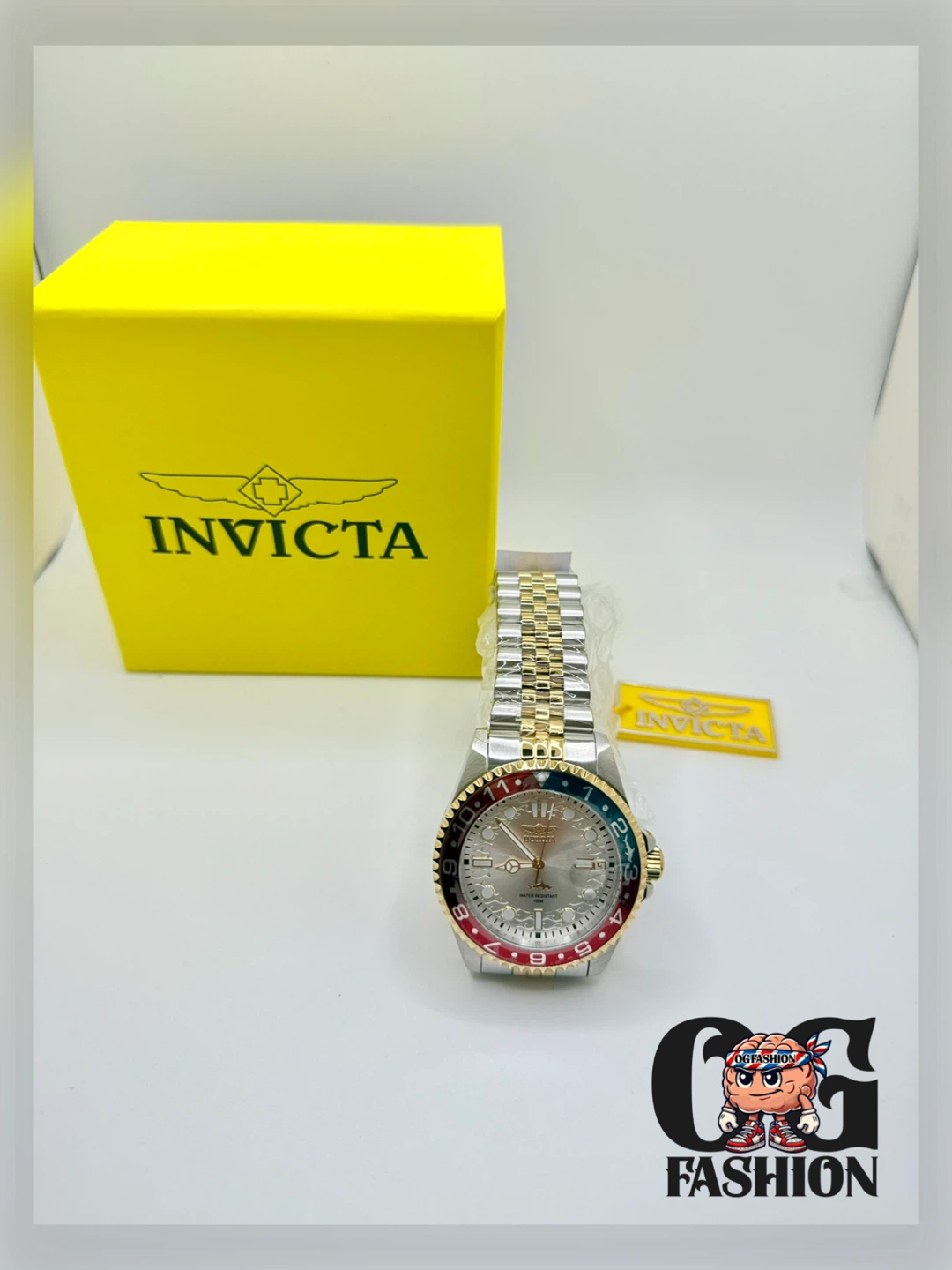Invicta Pro Diver GMT Silver Dial Two-Tone Watch