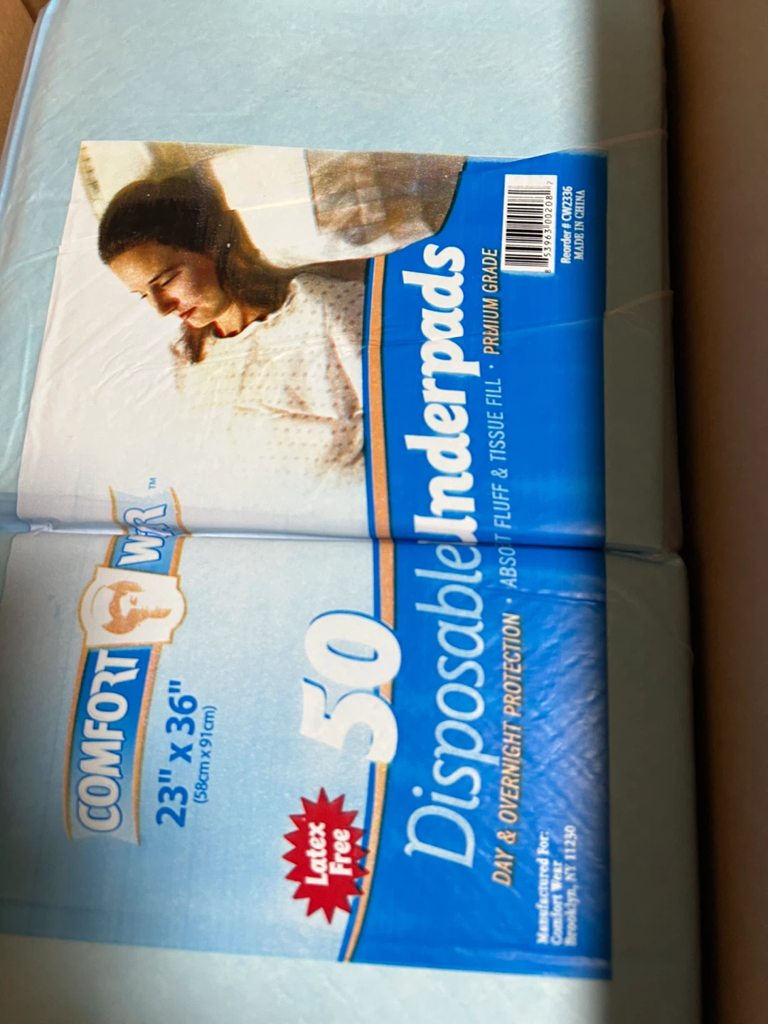 Comfort Wear Disposable Underpads 23" x 36"