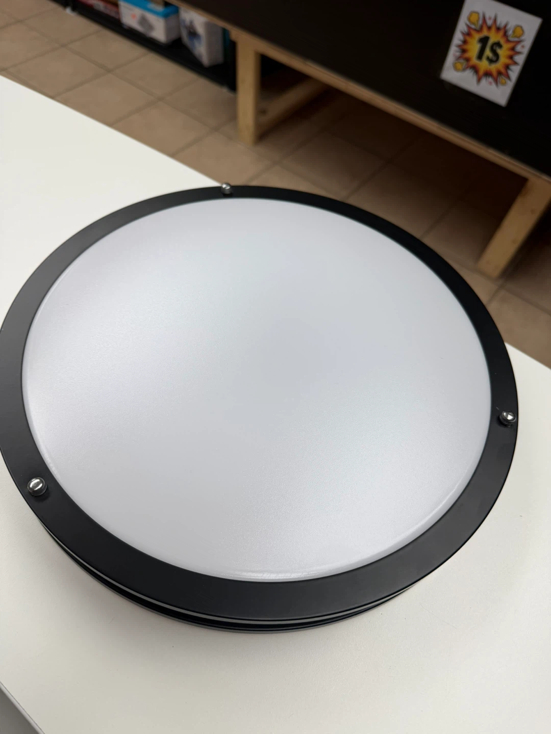 LED Flush Mount Ceiling Light - Black - photo 2