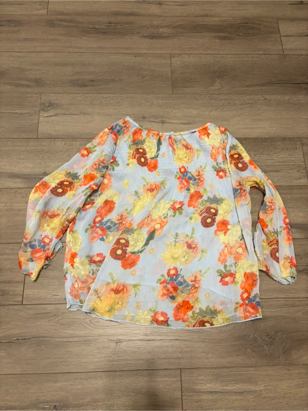 Floral Print Long Sleeve Blouse
