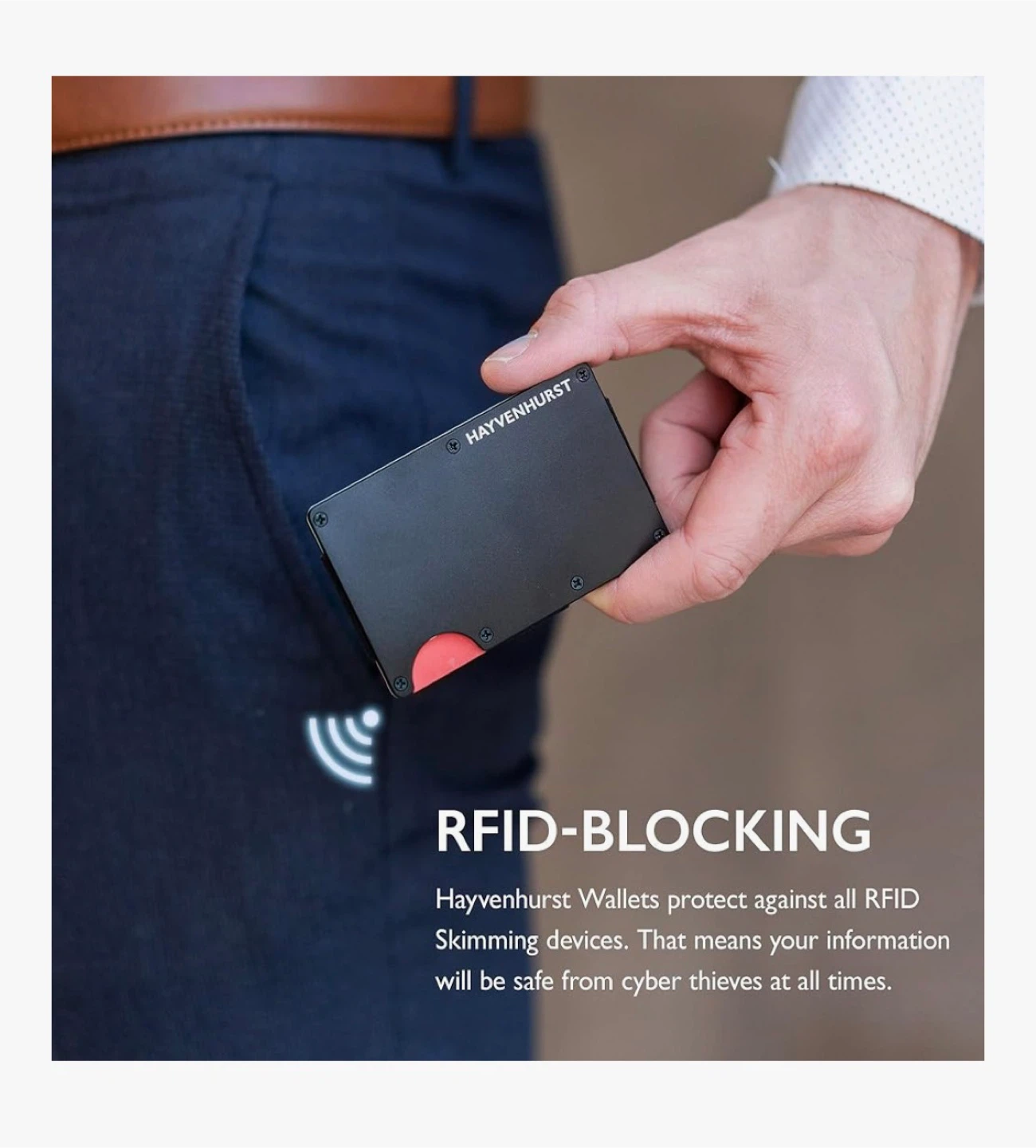 Slim Minimalist Front Pocket RFID Blocking Metal Wallet - photo 5