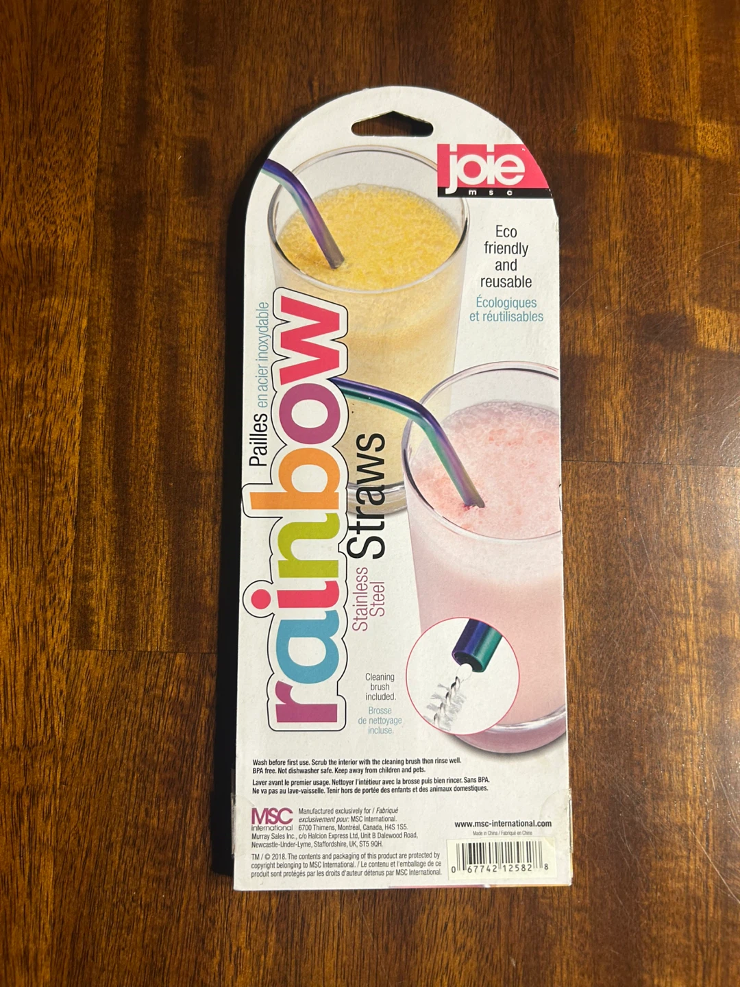 NEW! Joie Rainbow Stainless Steel Straws - 6 Pack - photo 2