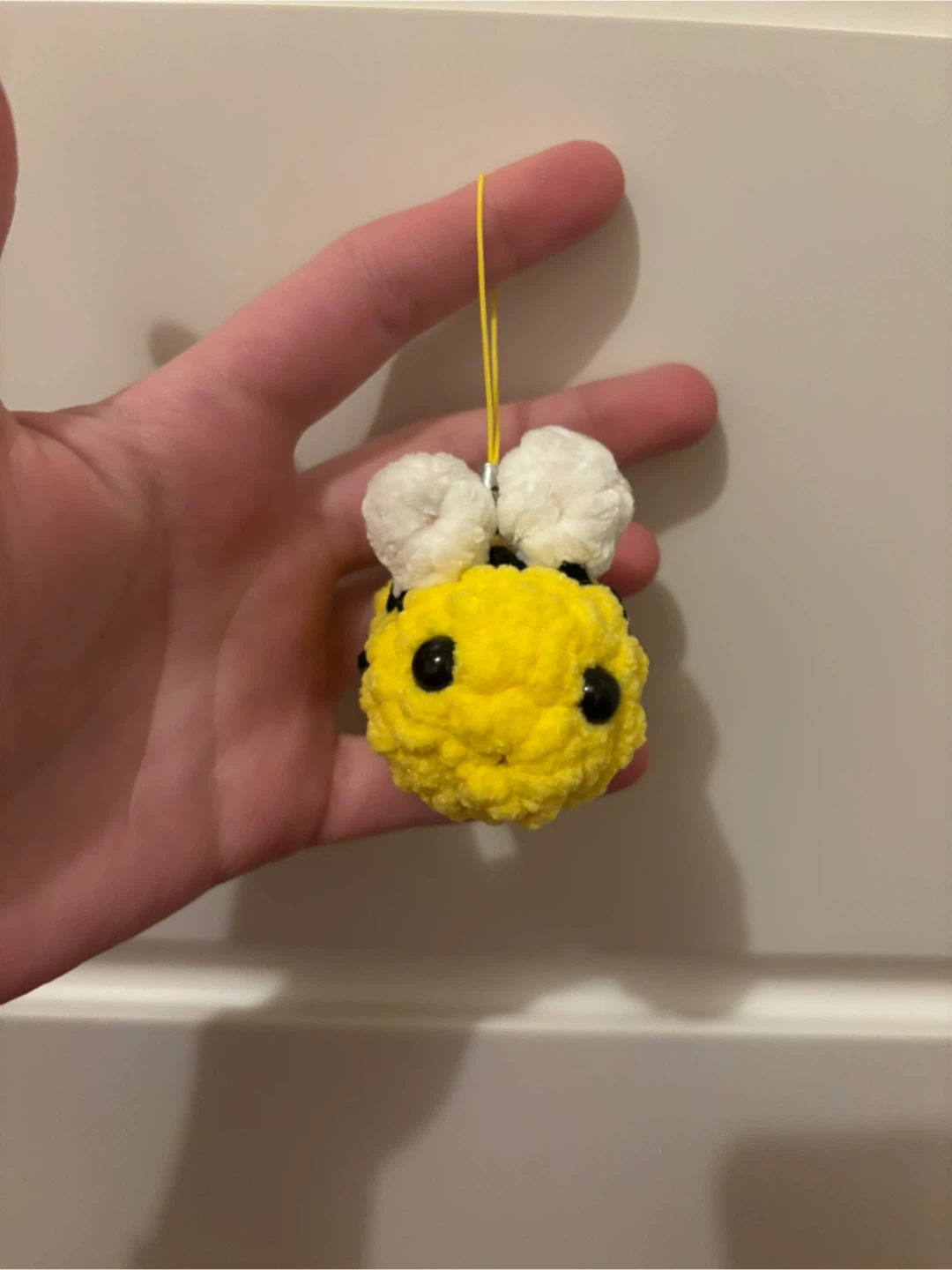 Crocheted Bee Keychain