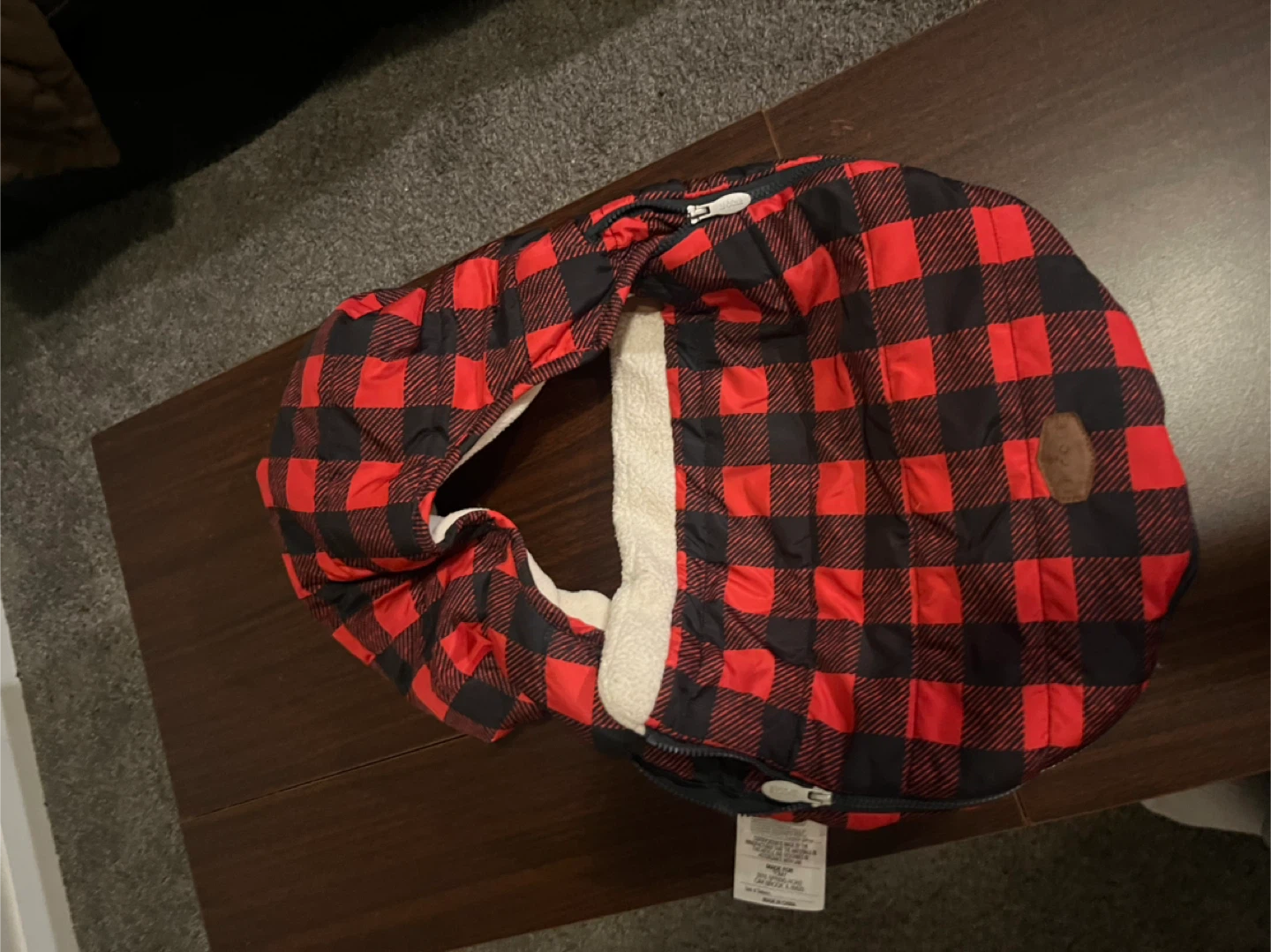 JJ Cole Car Seat Cover - Red/Black Plaid